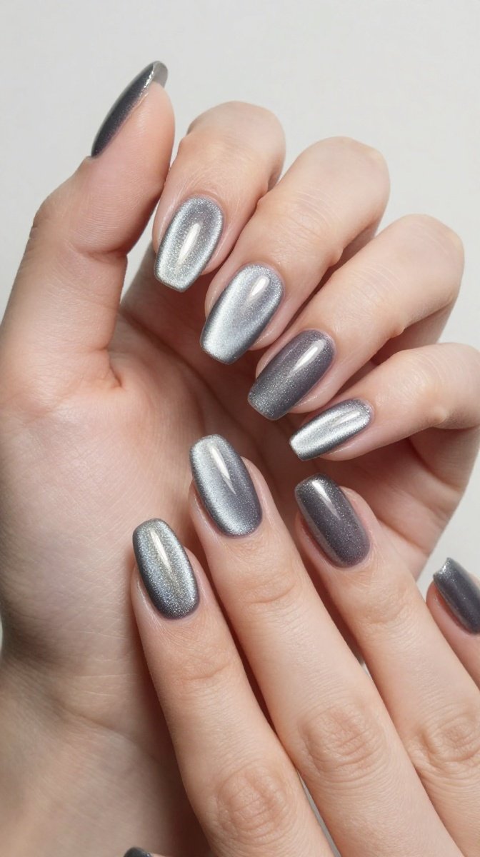 Cat-Eye Velvet Chrome nails