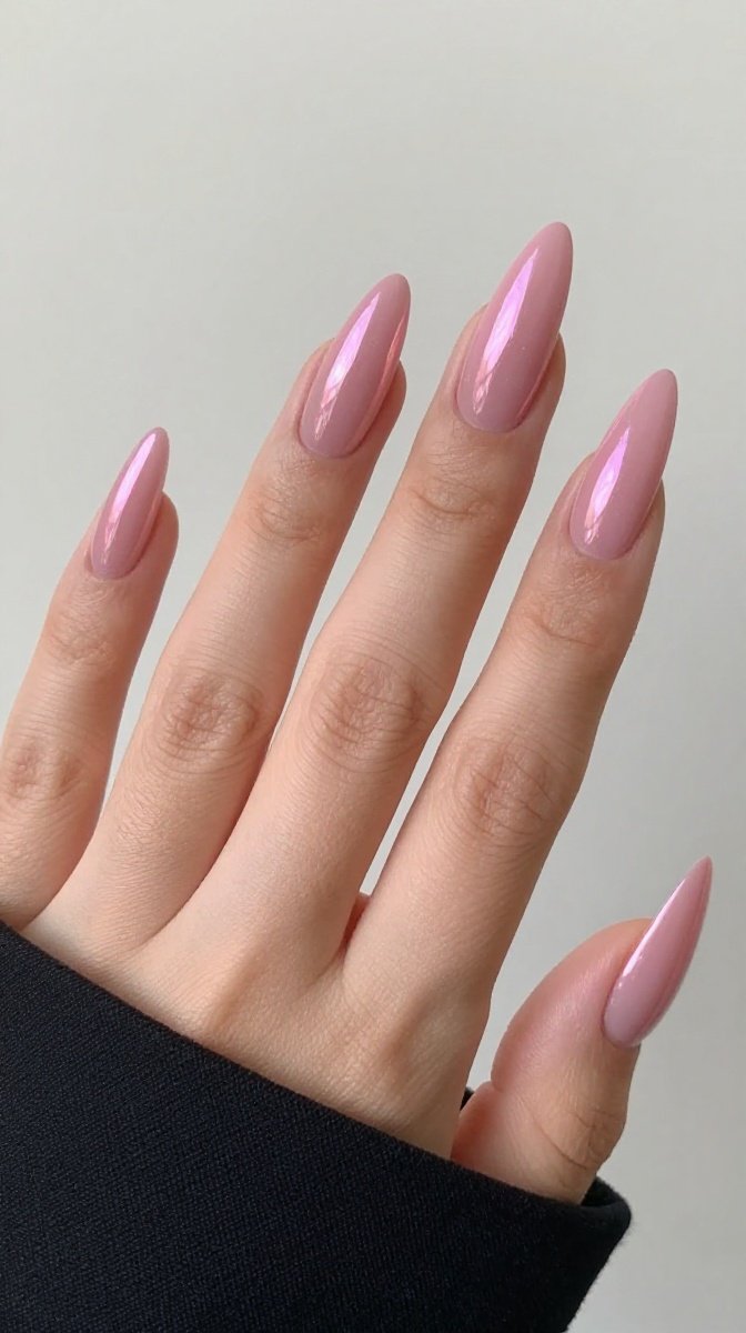 Chrome Pink Stiletto Nails – The Mirror-Effect Glow Everyone Is Obsessed With