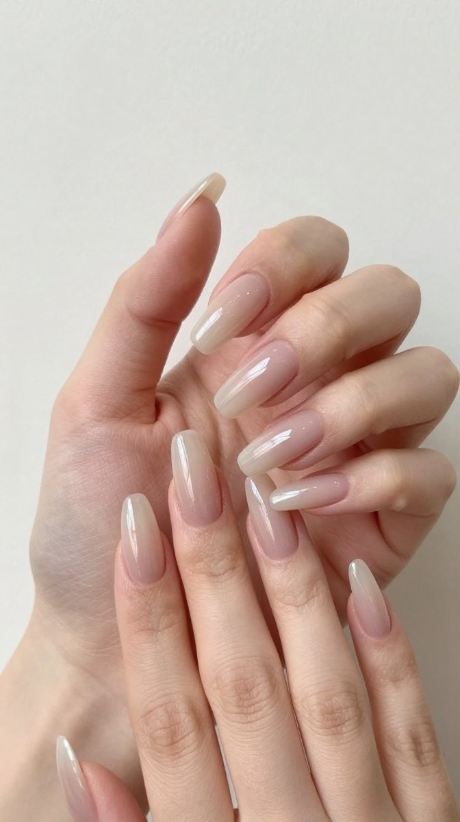 Coconut Latte Sheer Nails