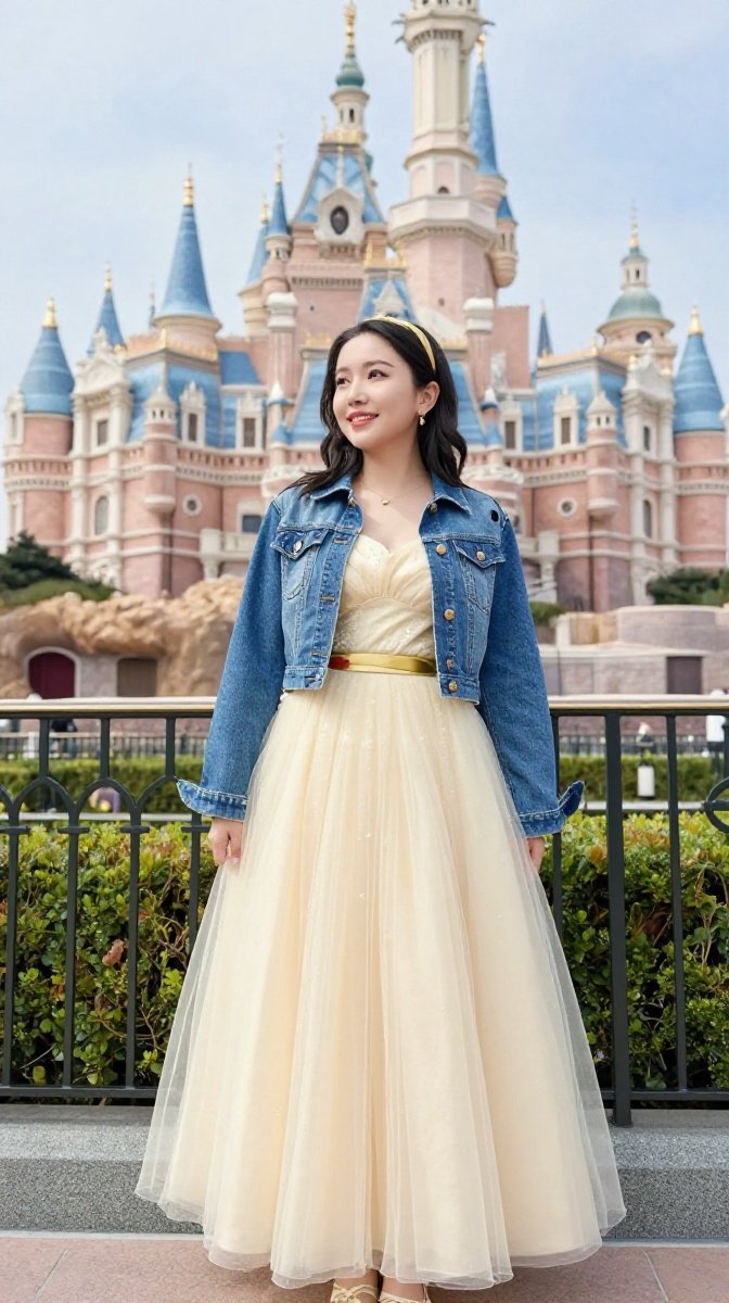 Disney Princess Dress + Denim Jacket Twist