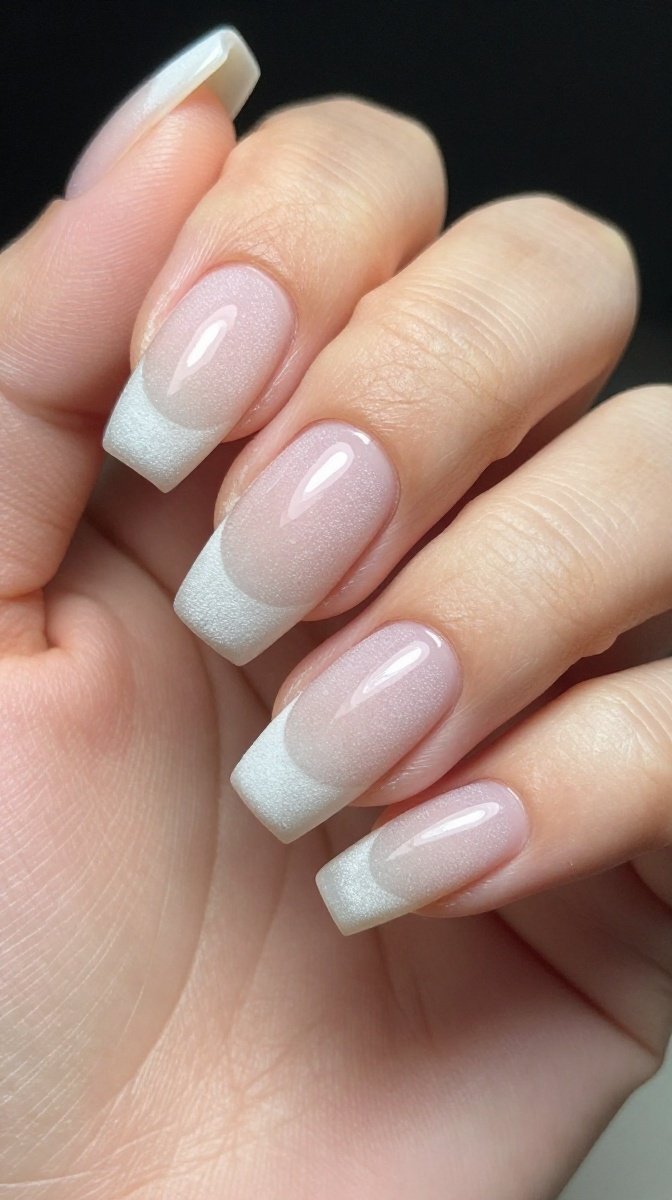 Frosted Foggy French Tips