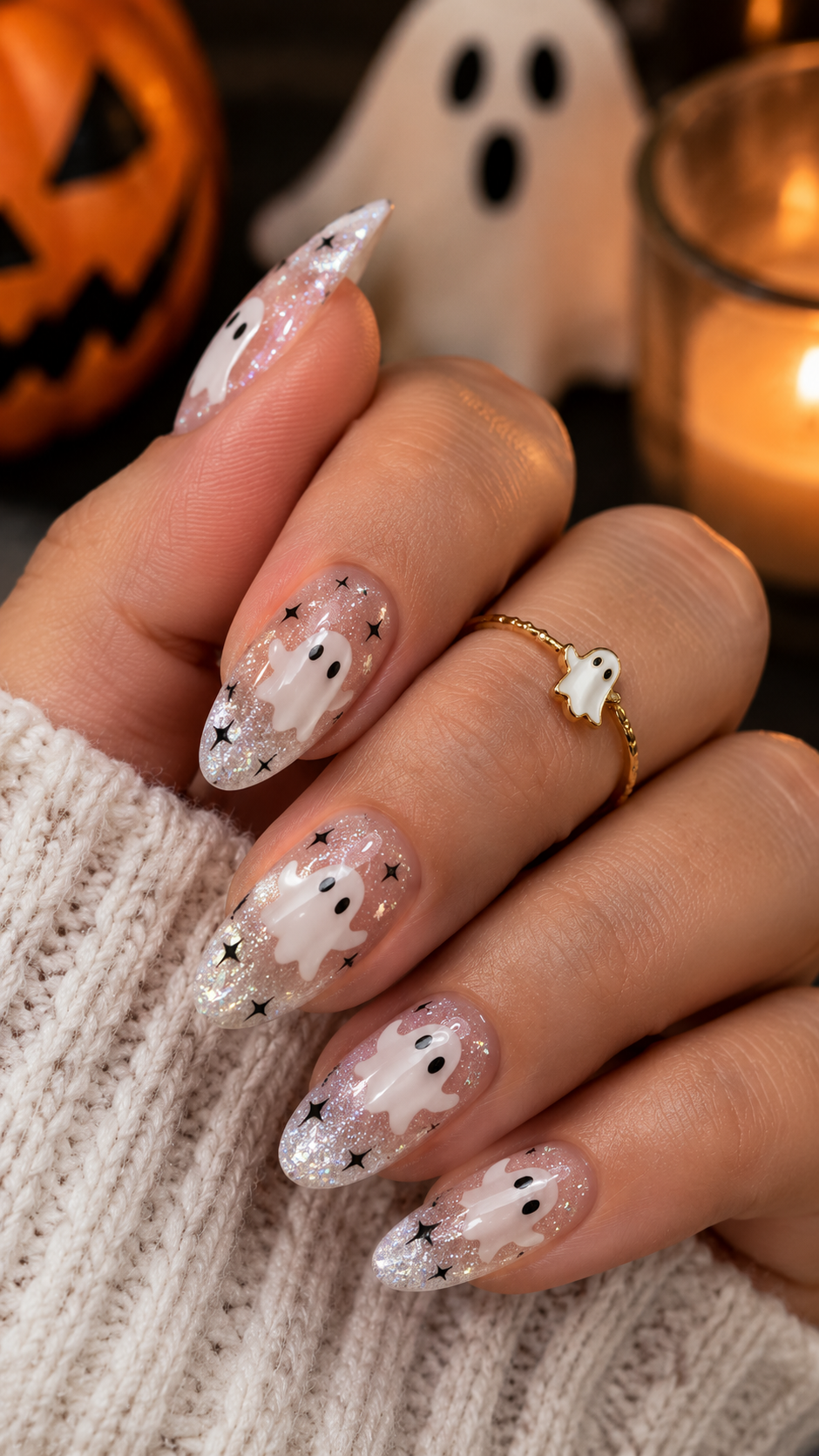 Glittery Ghost Polish