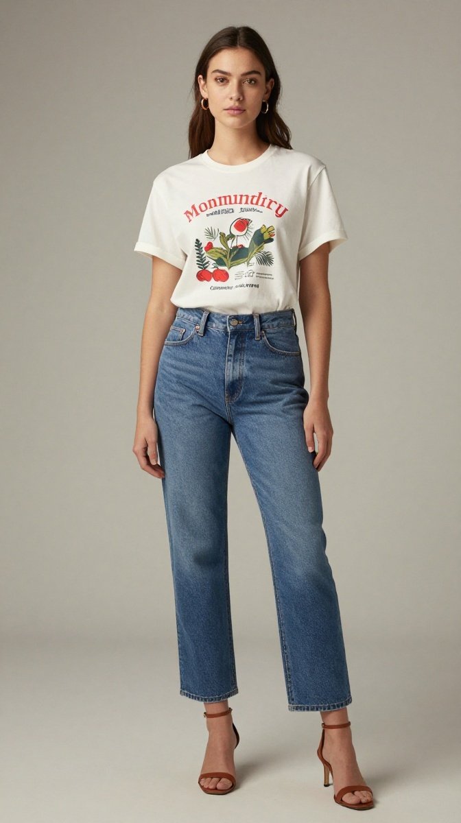 Graphic Tee + Mom Jeans