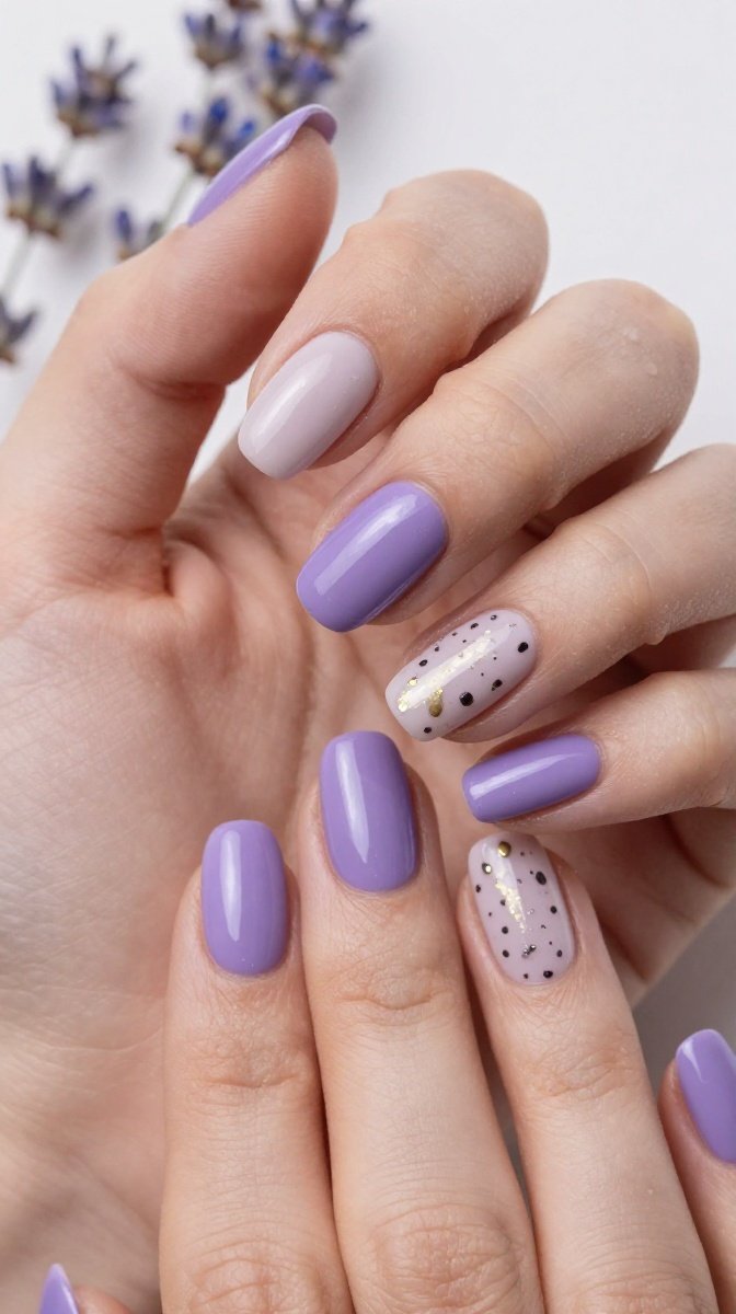 Lavender Haze Almond Nails