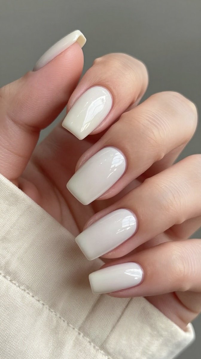 Milky Glazed Donut Nails