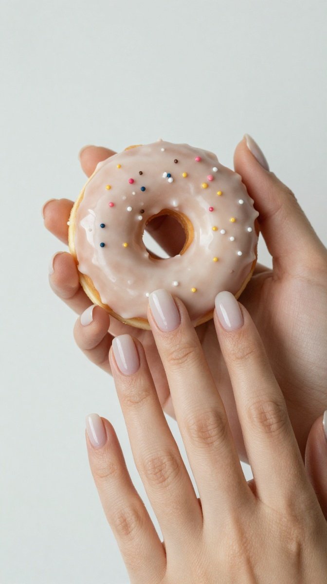 Milky Glazed Donut Nails