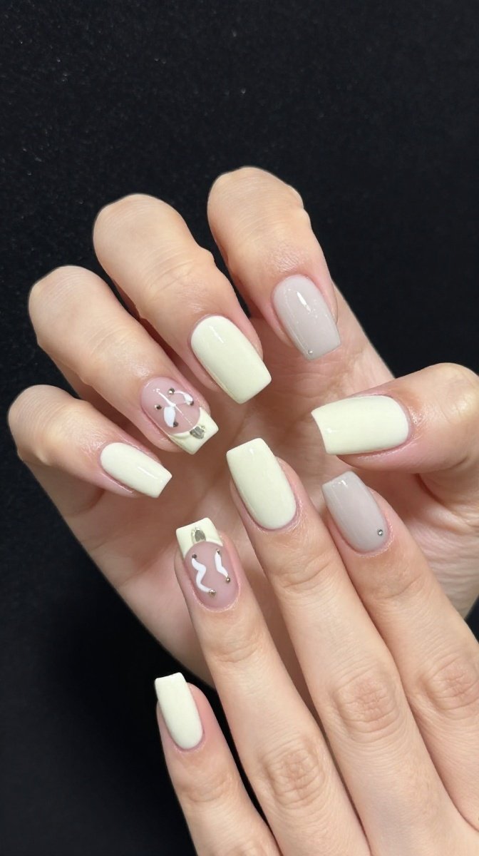 Milky Glazed Donut Nails