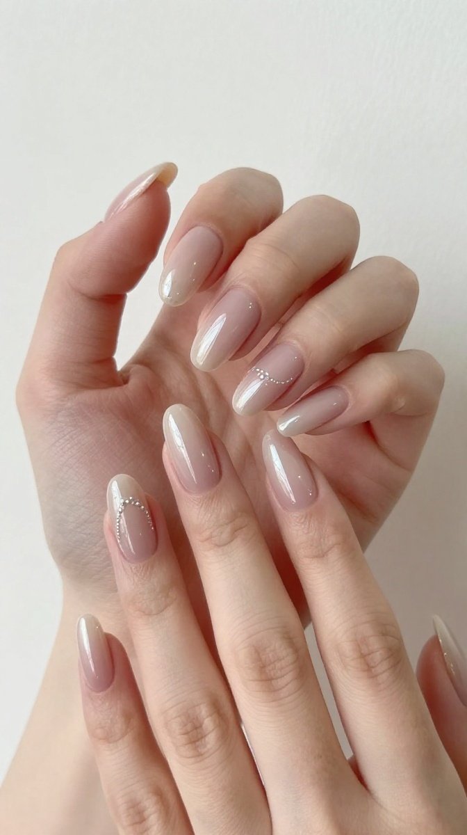 Milky Nude Nails