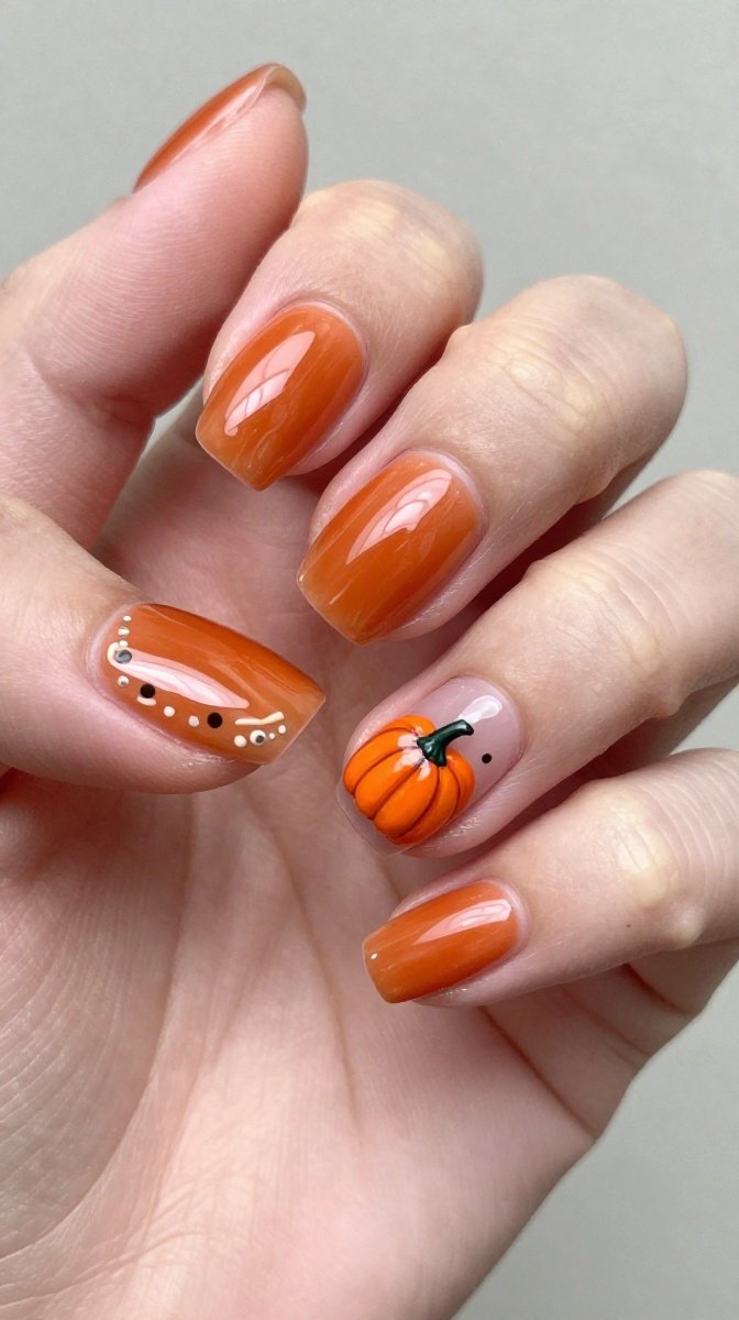 Mini Pumpkin with Stem Details