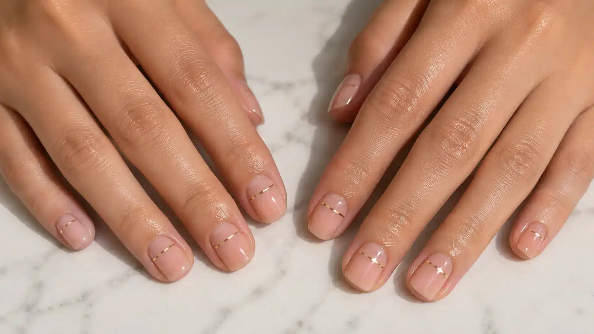 Nude with Thin Gold Line
