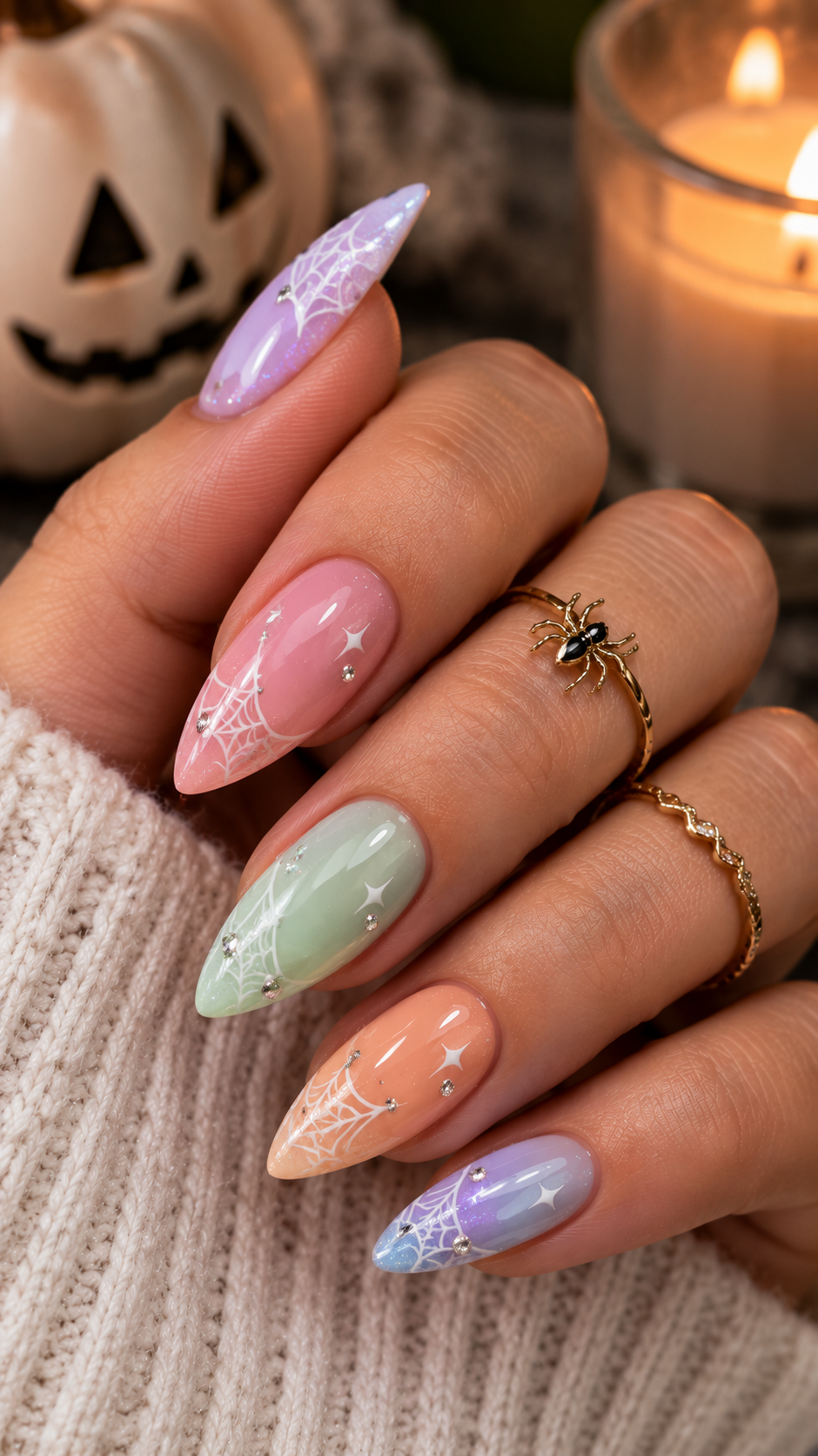 Pastel Web With Shiny Finish