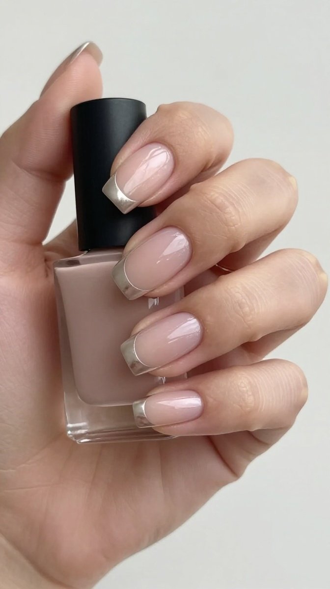 Soft French Tip Chrome with a Matte Base – Your New Everyday Hero