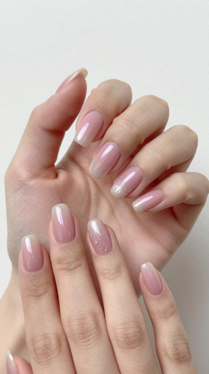 Soft Pink Aura Nails