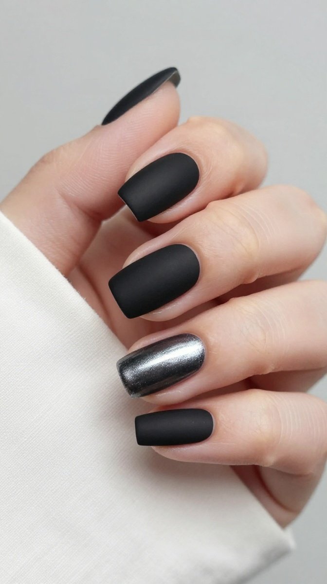 The Matte Black with Metallic Twist