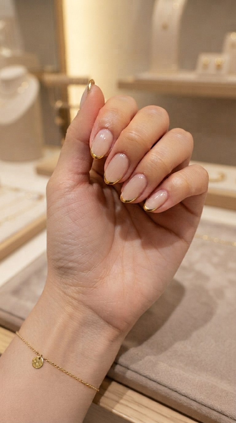 The Minimal Gold French Tip