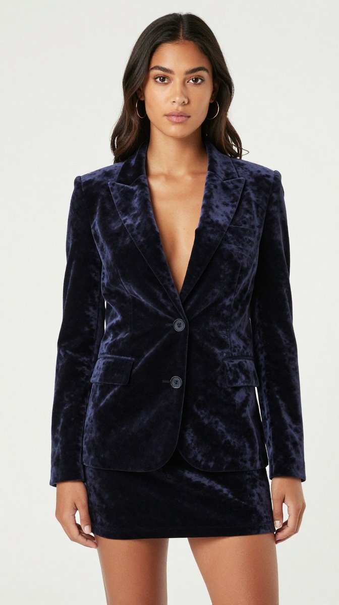 Velvet Blazer + Mini Skirt