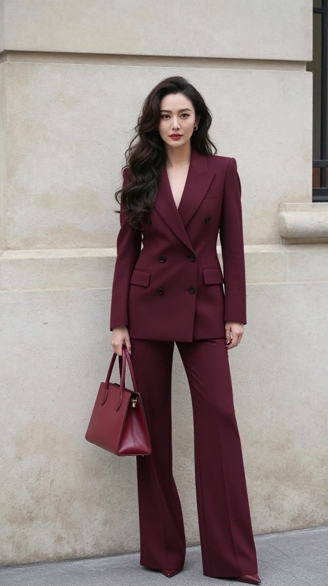 Velvet Blazer + Wide Pants