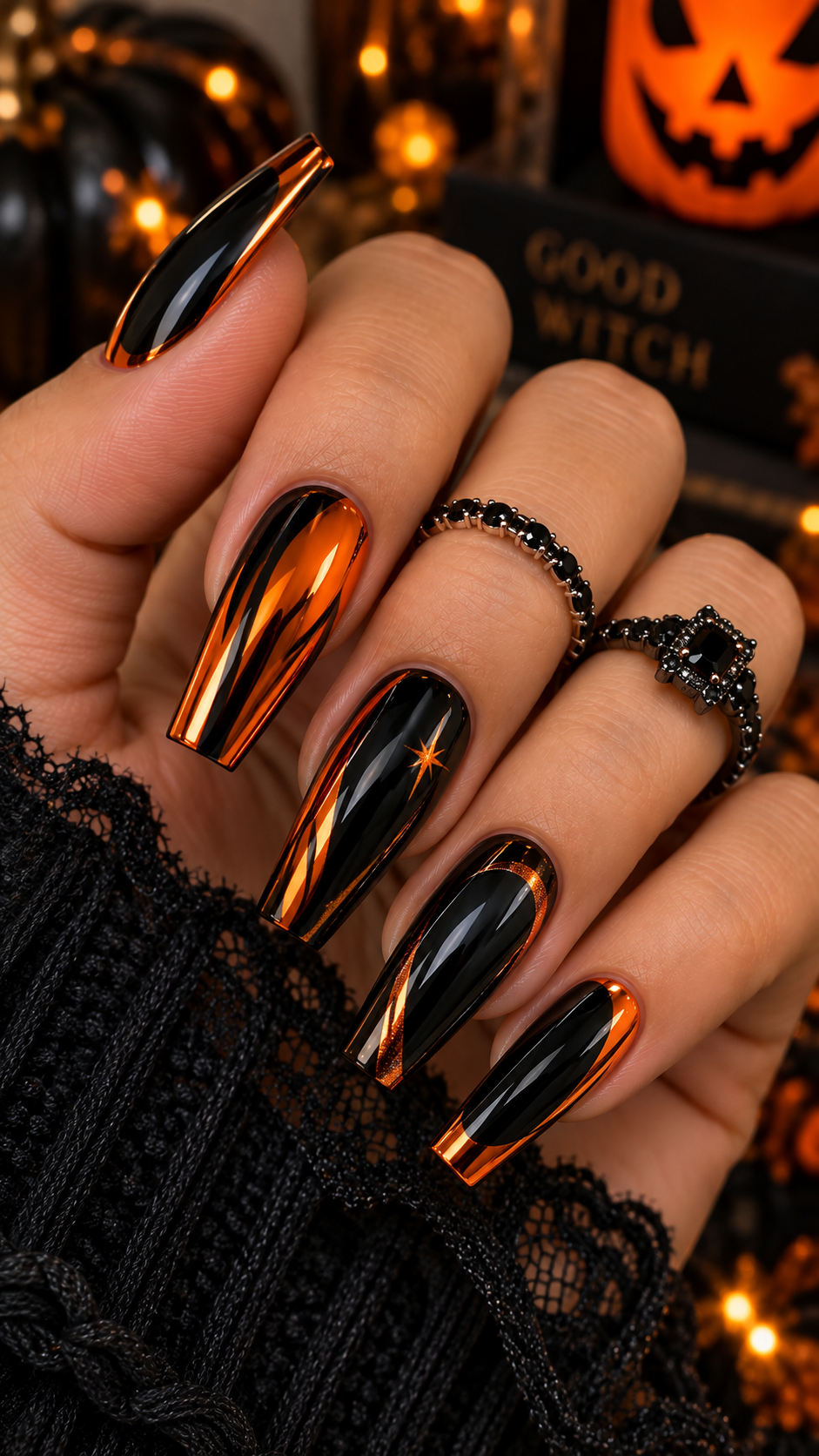 Chrome Black with Orange Accents for a High-End Finish