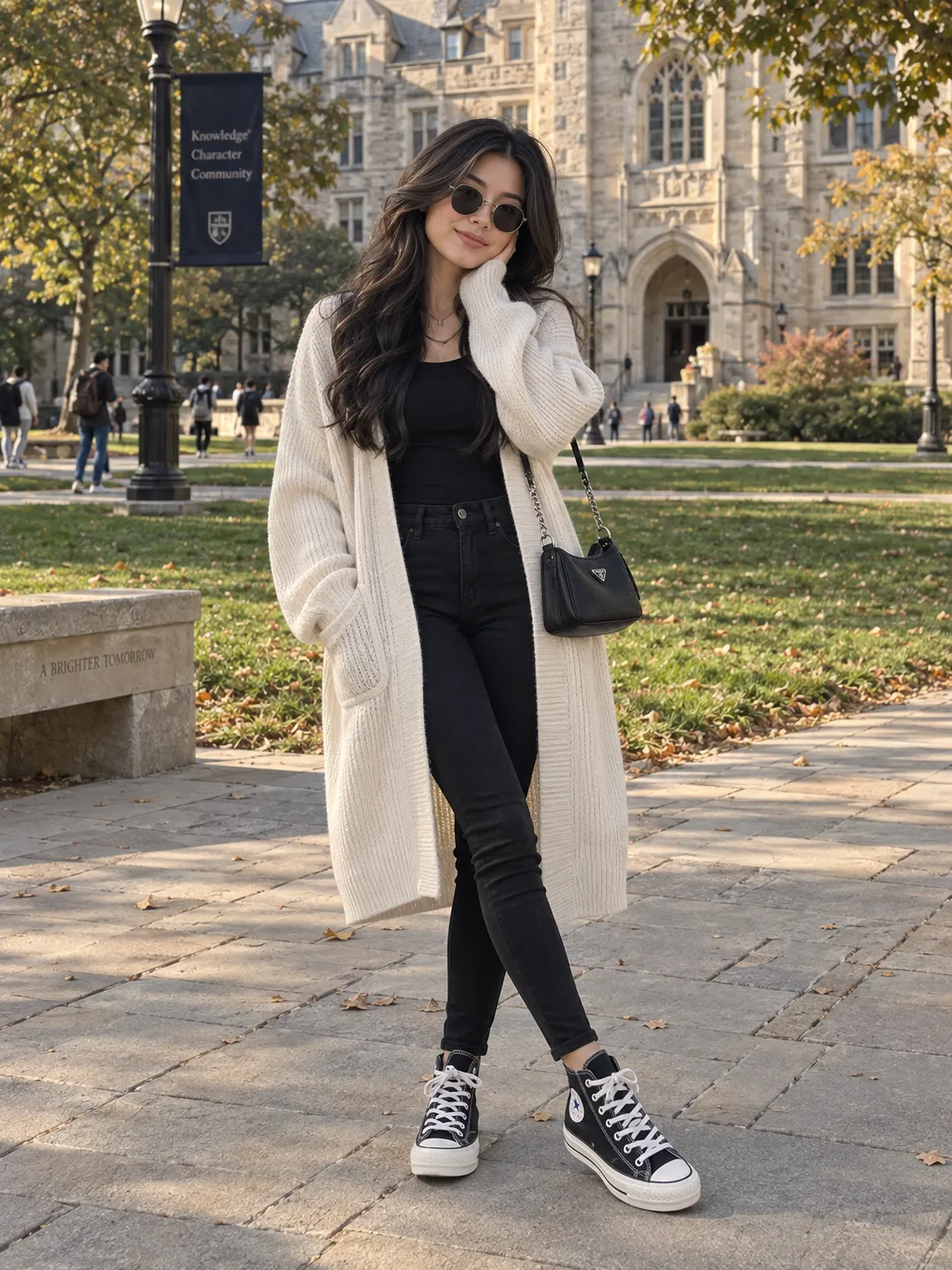 Chunky Knit Cardigan + Leggings