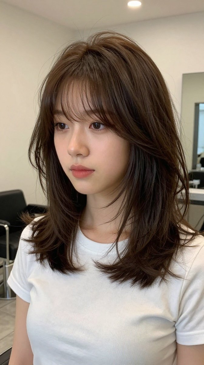 Curtain Bangs Bob with Soft Curls