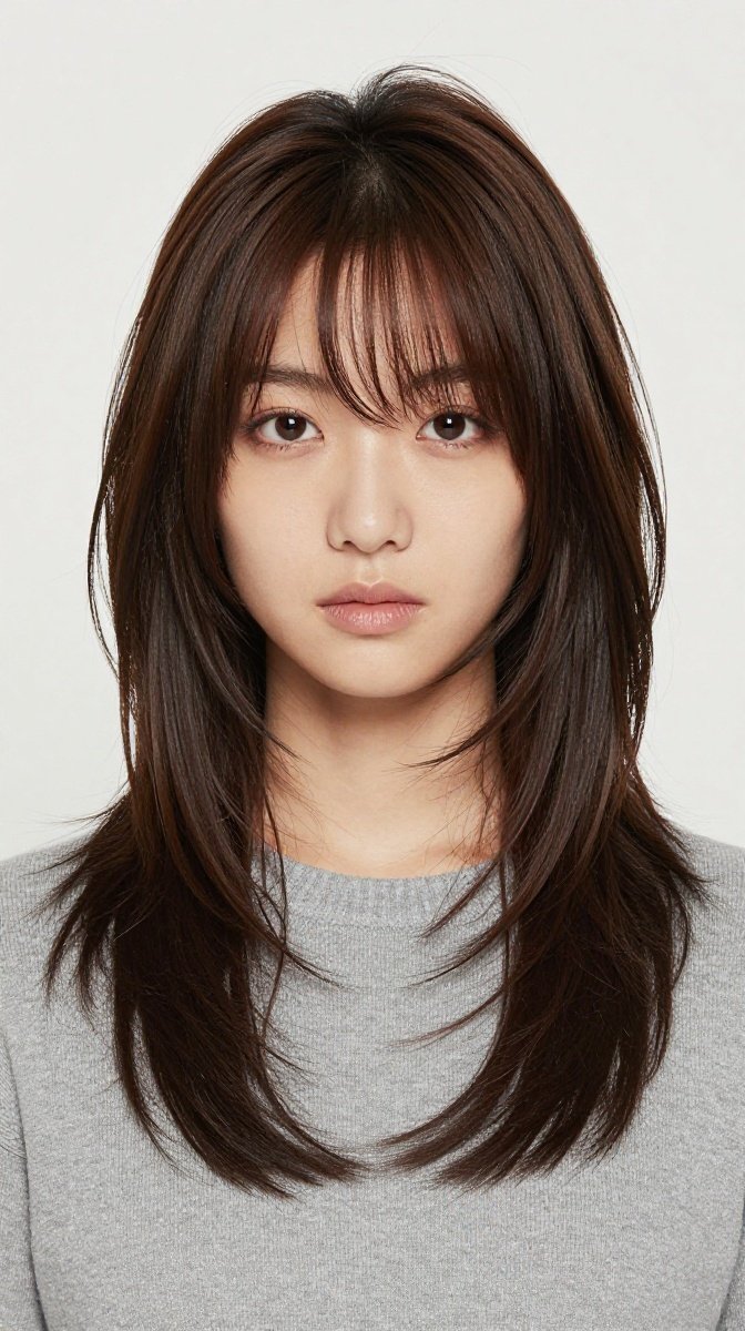 Curtain Bangs with Volumized Layers