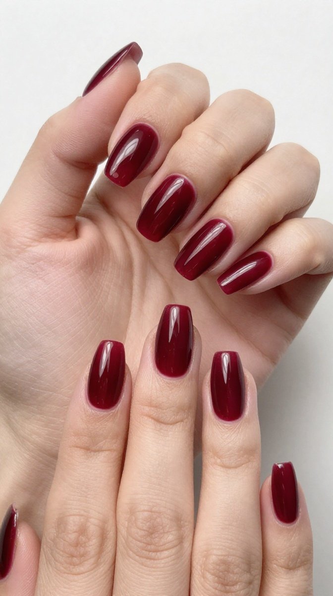 Deep Red Aura with Natural Cuticle Line