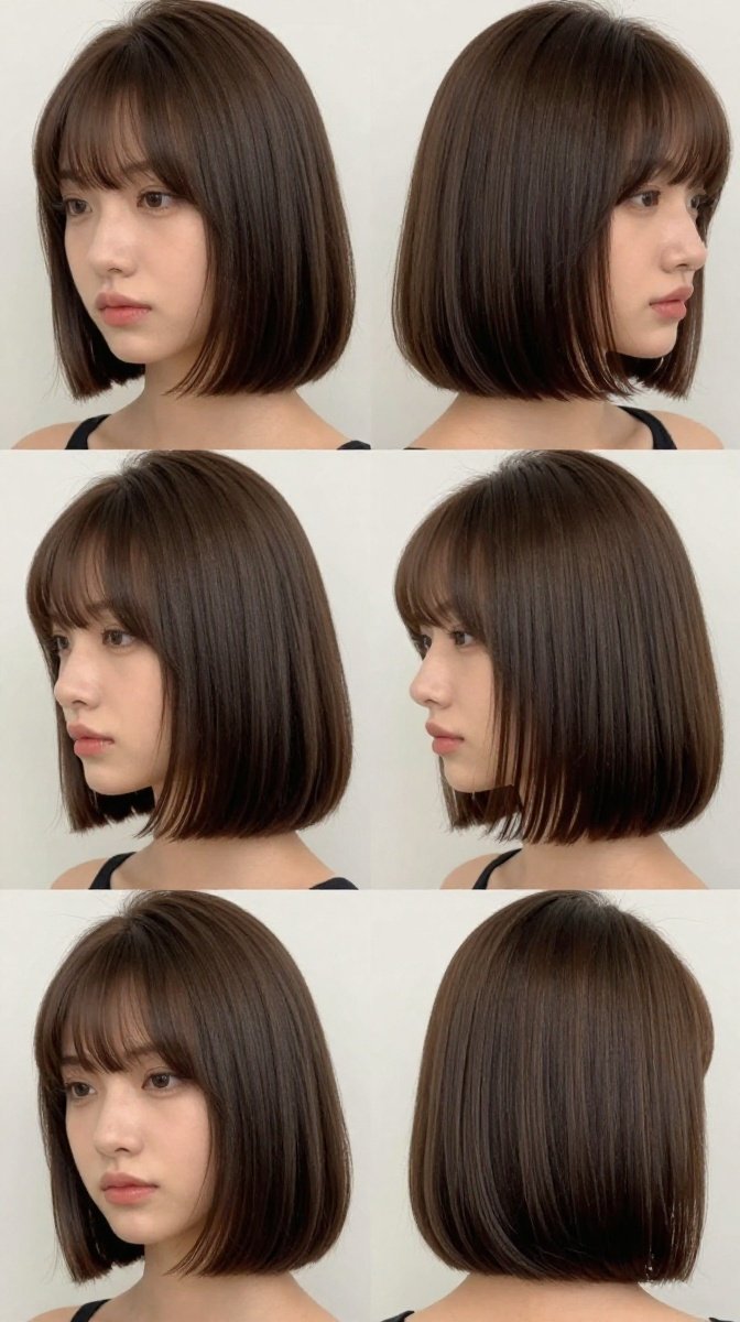 Layered Bob with Side Sweeps
