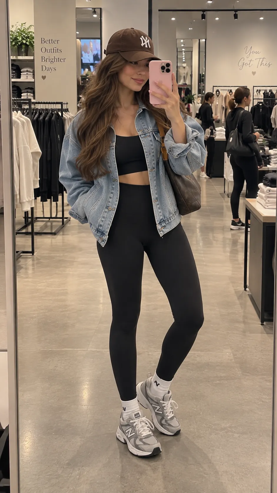 Leather Jacket + High-Waisted Jeans