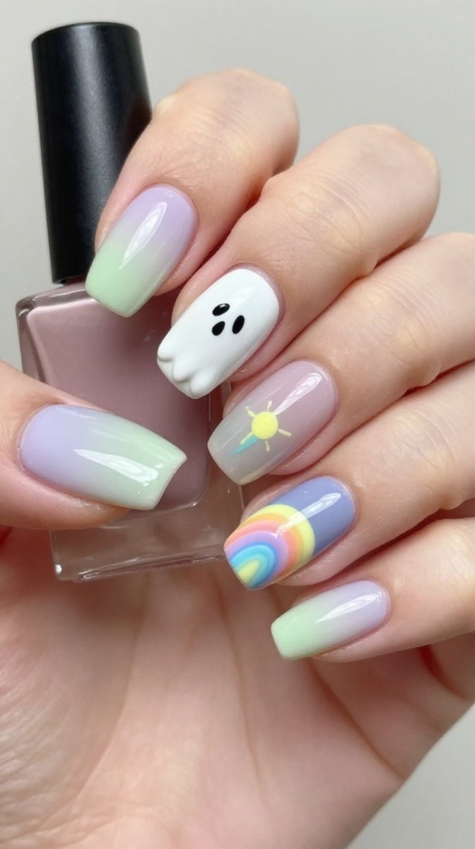Pastel Rainbow Ghost