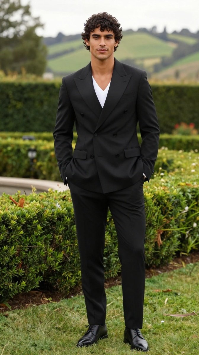 Tailored Tuxedo Jacket + Wide-Leg Pants