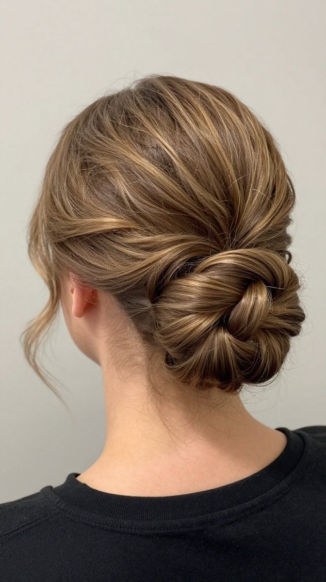 Textured French Roll Updo