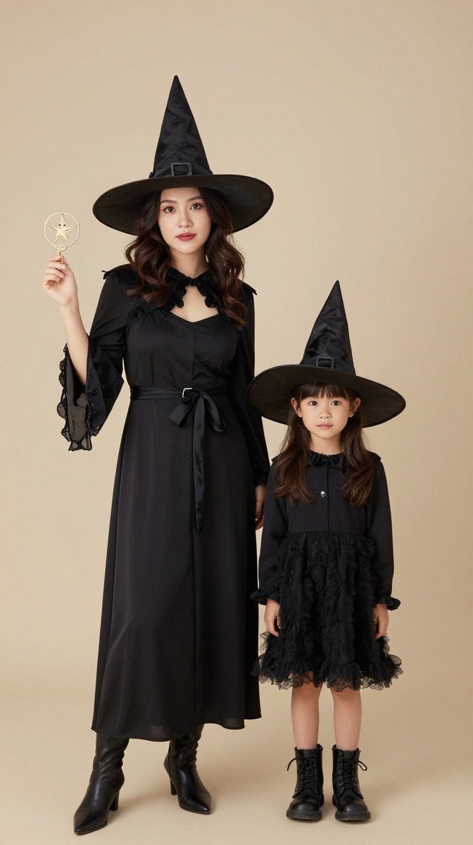 The Cozy Witch Duo (Mom Witch + Kid Witch)