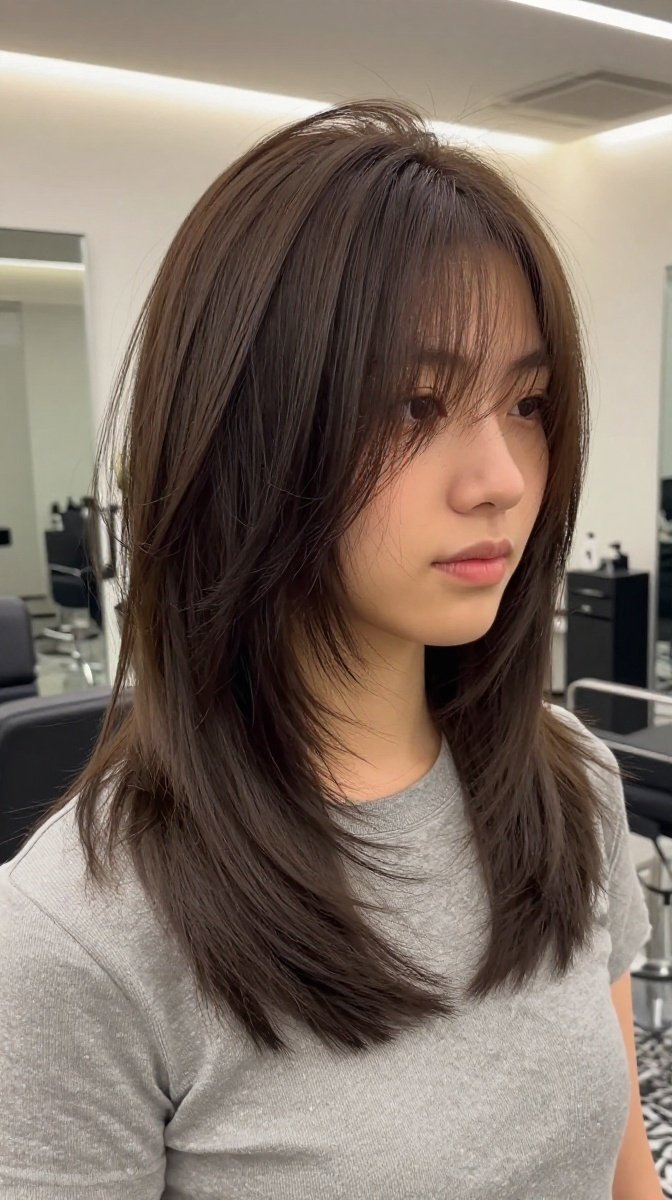 The Soft Wolf Cut with Face-Frame Layers