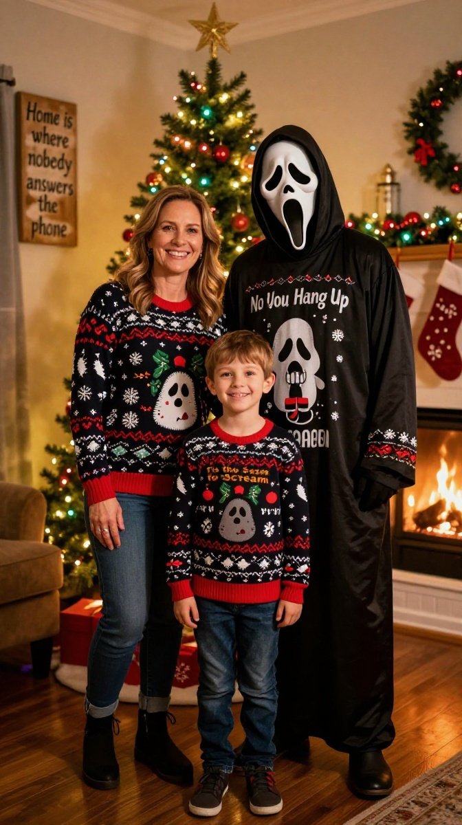 The Spooky Stitches (Mom & Kids as Adorable Monsters)