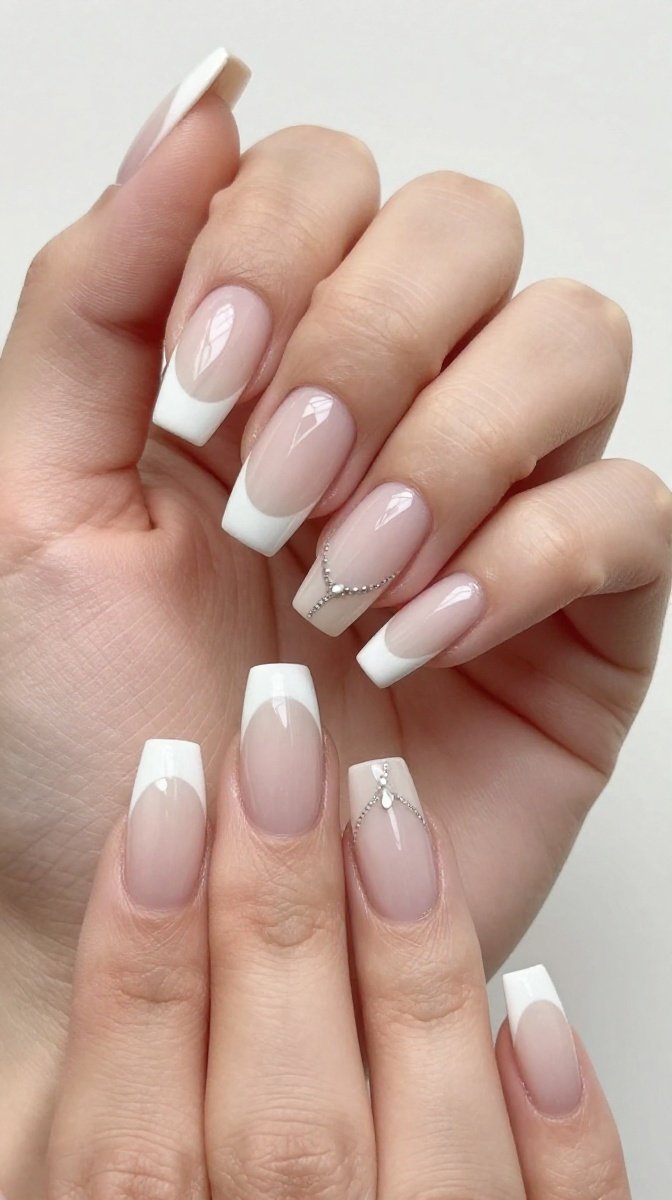 White Ghost French Tips