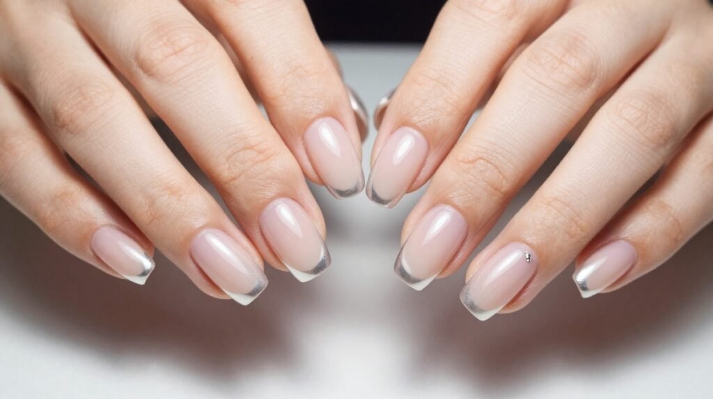 7. How to Make Chrome French Tip Nails Shine
