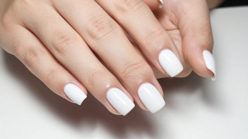White french tip nails
