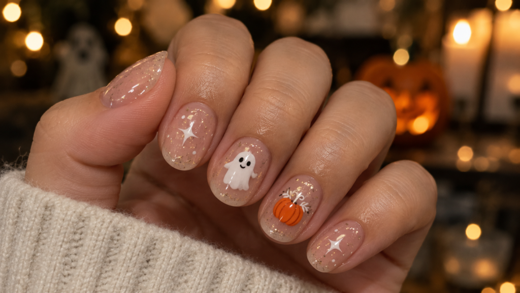 Pumpkin Halloween Nails That Bring All the Fall Vibes
